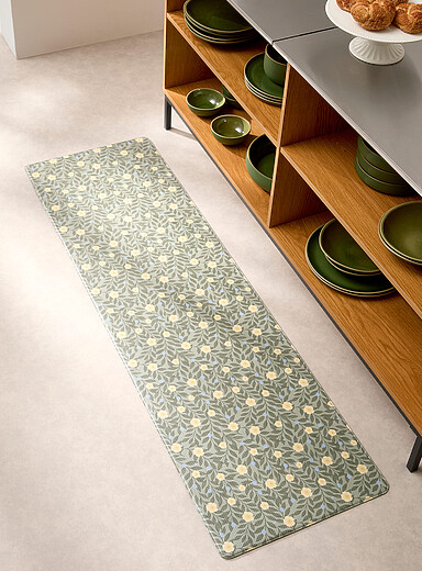 Simons Maison Patterned Green Blooming flowers kitchen mat 45 x 150 cm