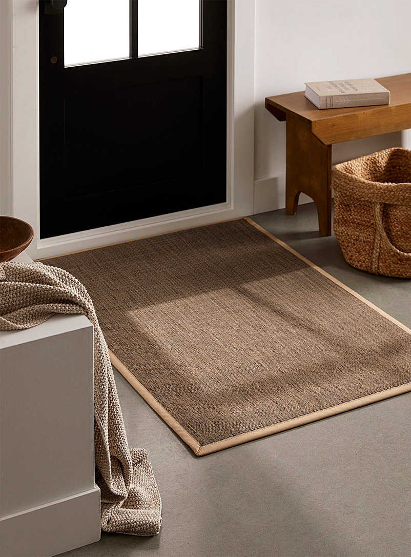 Simons Maison: Le tapis antidérapant tissage chiné 90 x 130 cm Brun