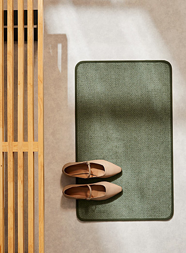 Basket-weave anti-slip shoe mat 46 x 76 cm