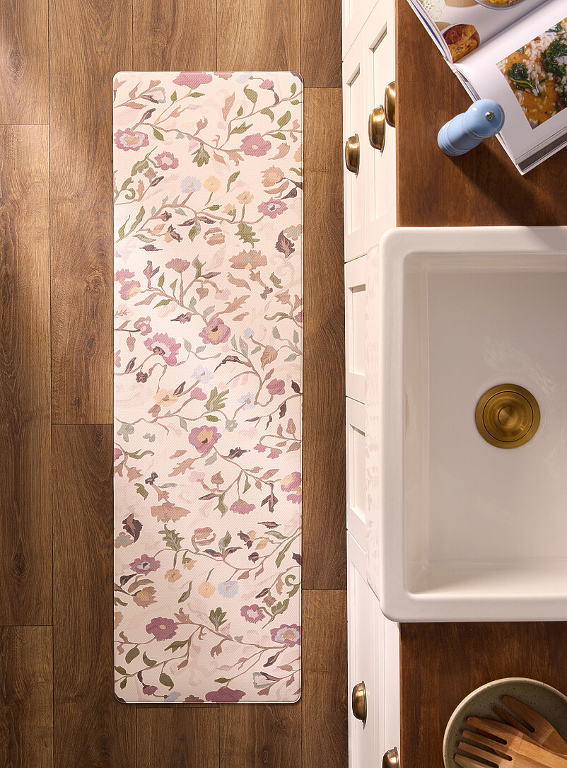 Delicate flowers kitchen mat 45 x 150 cm product image (primary)