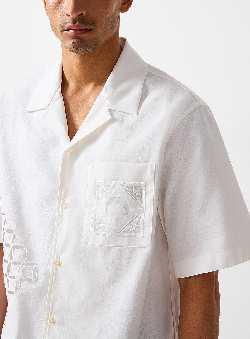 Regenerated openwork cabana shirt product image 2