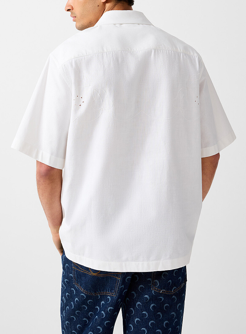 Regenerated openwork cabana shirt product image 3