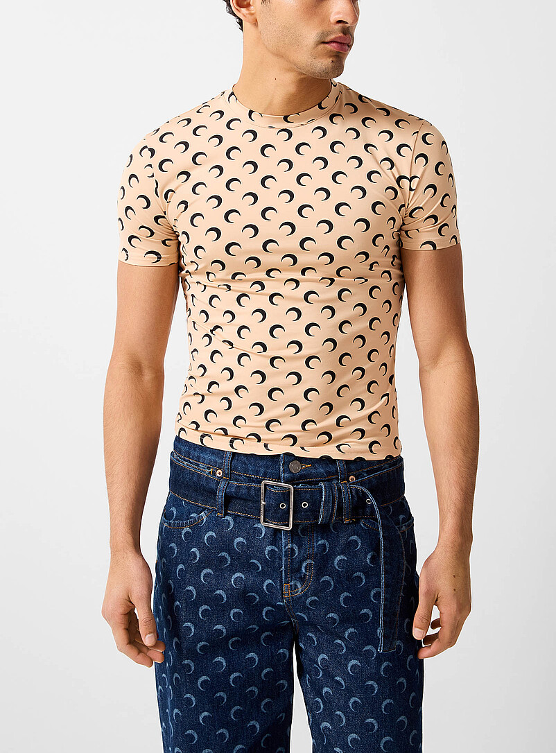 Moon printed second-skin T-shirt Unisex product image (primary)