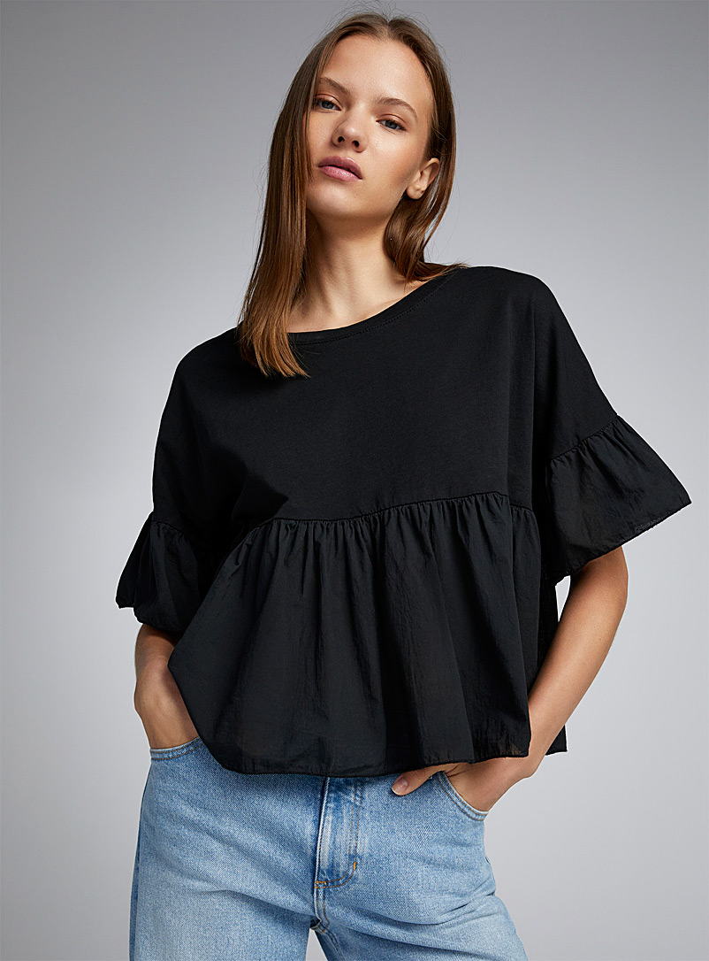 Plain babydoll T-shirt | Twik | Women's Short-Sleeve T-shirts | Simons