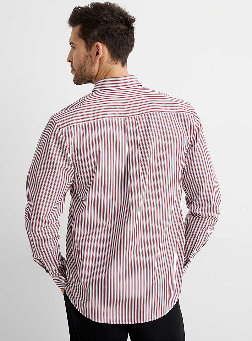 Le 31 Blue Vertical twin-stripe shirt Comfort fit for men