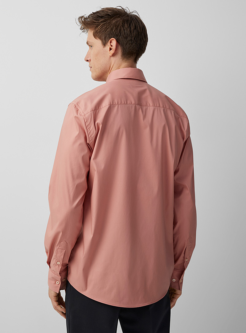 Le 31 Dusky Pink Solid stretch shirt Comfort fit for men