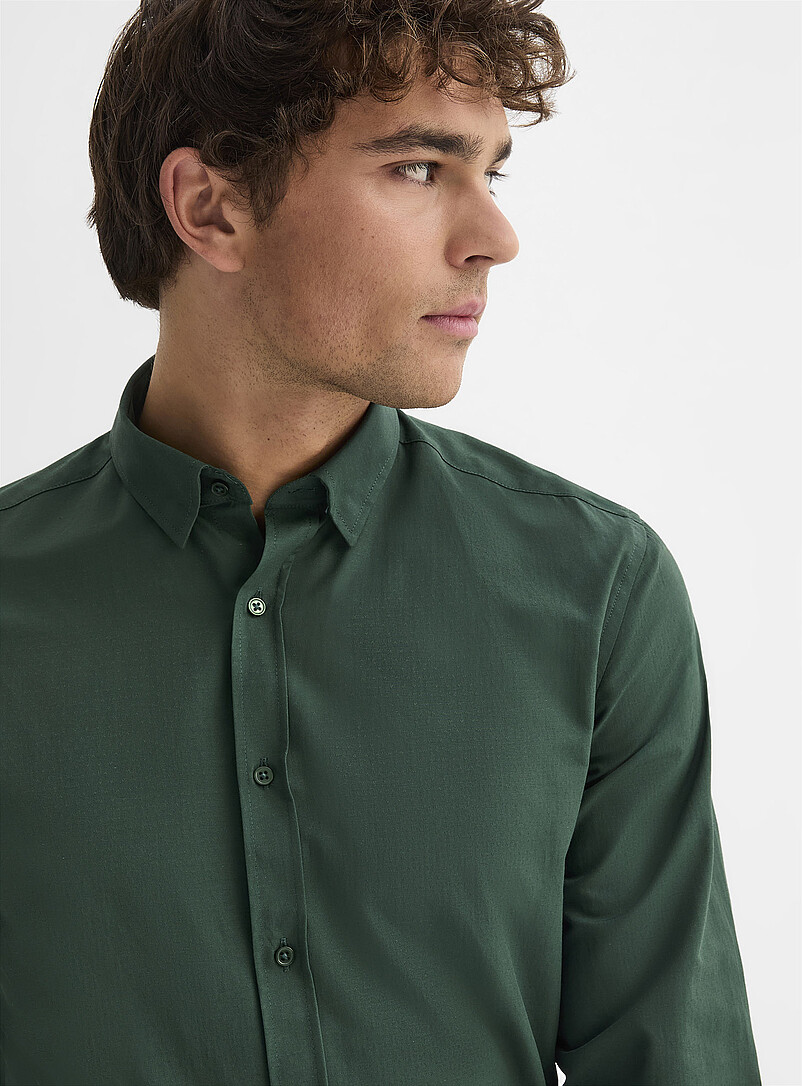Le 31: La chemise jacquard ton sur ton <b>Coupe moderne</b> Blanc pour homme