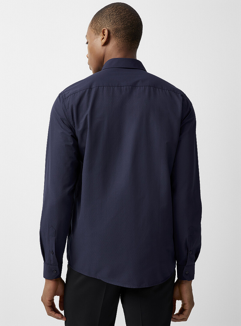 Le 31: La chemise jacquard ton sur ton <b>Coupe moderne</b> Blanc pour homme