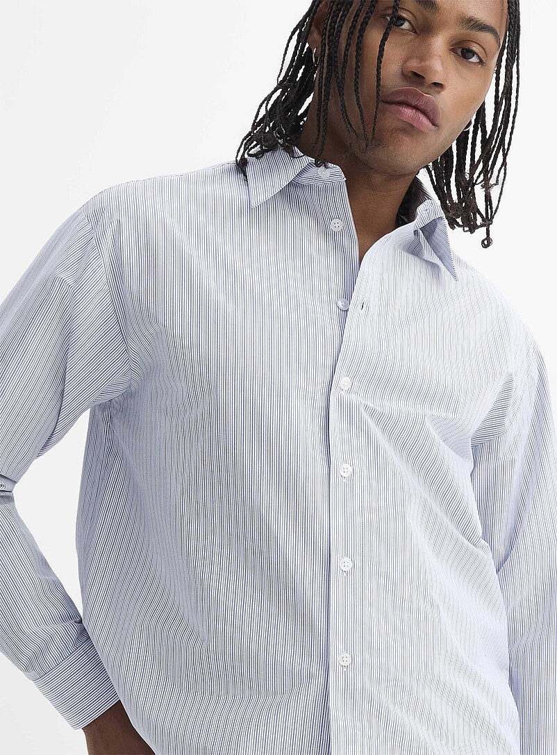 Cropped poplin dress shirt Boxy fit | Djab | Shop Men's Patterned Shirts Online | Simons Cropped poplin dress shirt Boxy fit | Djab | Shop Men's Patterned Shirts Online | Simons