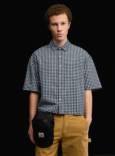 La chemise courte carreaux vichy <b>Coupe carr&eacute;e</b>