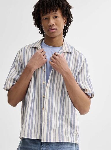 La chemise cabana ray&eacute;e natt&eacute;