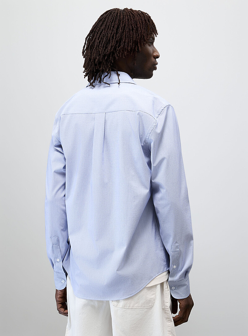 Needle-stripe seersucker shirt Modern fit | Le 31 | Shop Men's