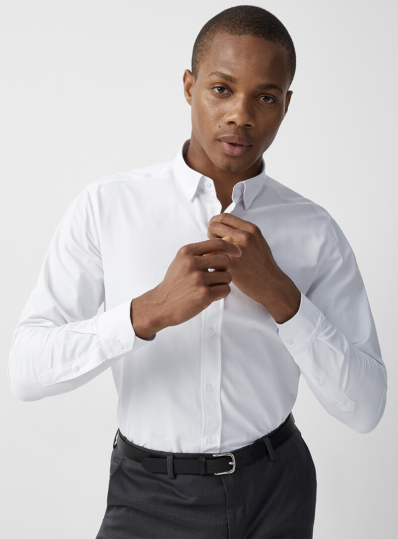 Tone-on-tone jacquard shirt Modern fit product image (primary)