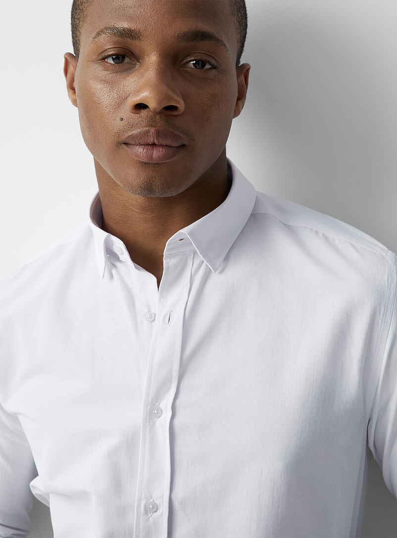 Tone-on-tone jacquard shirt Modern fit product image 2
