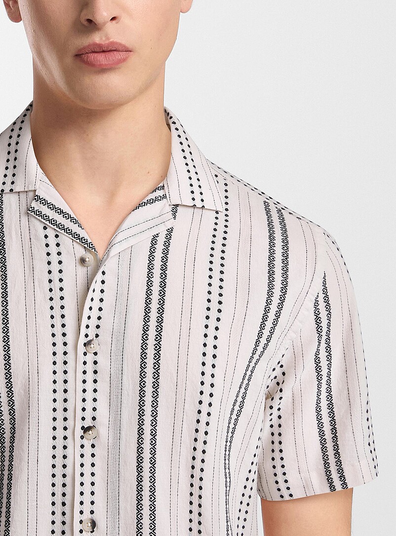 Folk stripe camp shirt product image 3