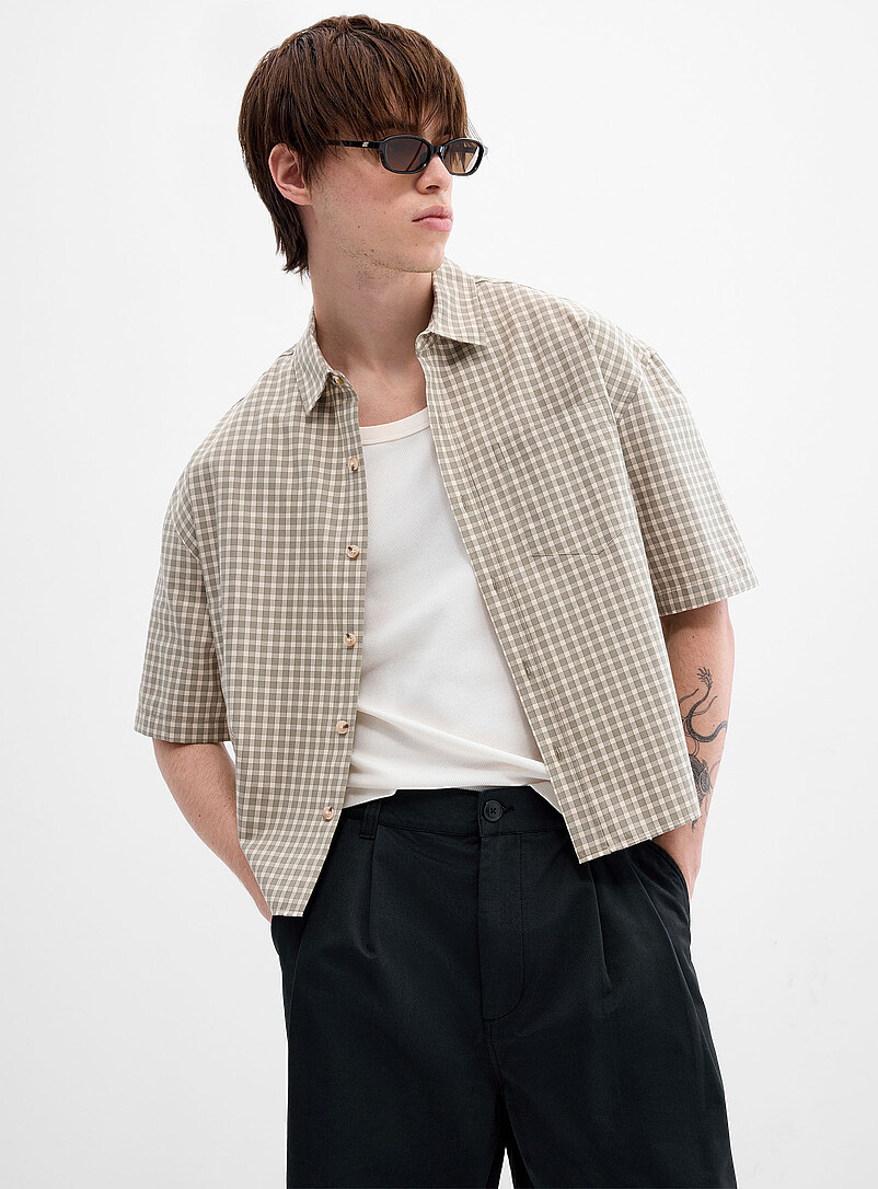 Gingham cropped shirt Boxy fit product image (primary)