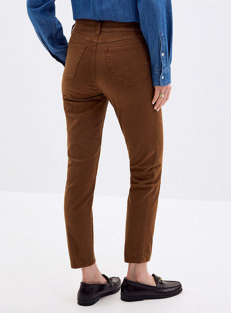 FDJ French Dressing: Le jean tr&egrave;s extensible poches plaqu&eacute;es Olivia <b>Coupe : jambe ajust&eacute;e, taille r&eacute;guli&egrave;re</b> Vert fonc&eacute; - Mousse pour femme