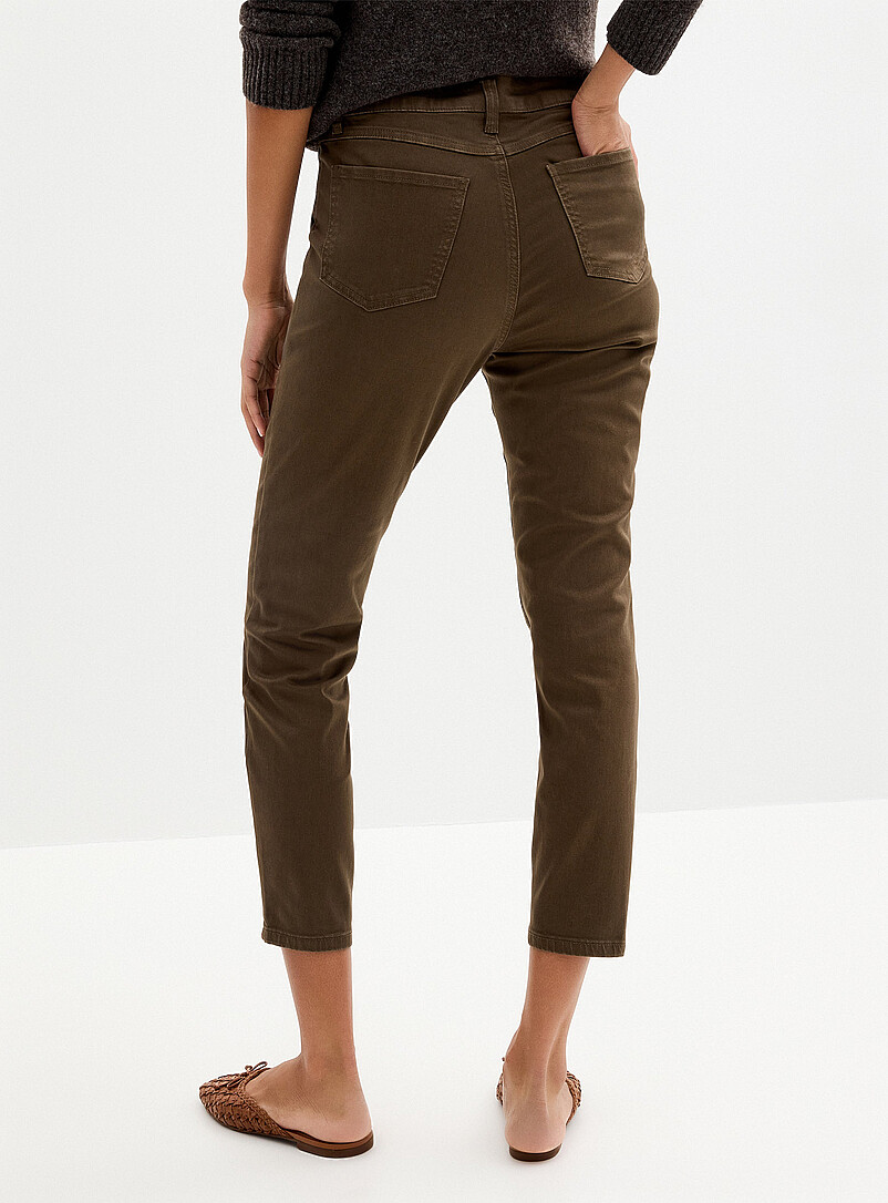 FDJ French Dressing: Le jean tr&egrave;s extensible poches plaqu&eacute;es Olivia <b>Coupe : jambe ajust&eacute;e, taille r&eacute;guli&egrave;re</b> Vert fonc&eacute; - Mousse pour femme