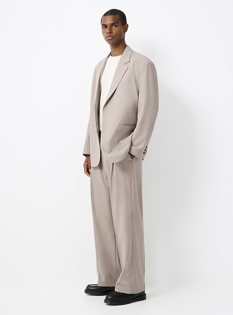 Le 31 Sand Oversized solid-colour jacket <b>Imported from Seoul</b> for men
