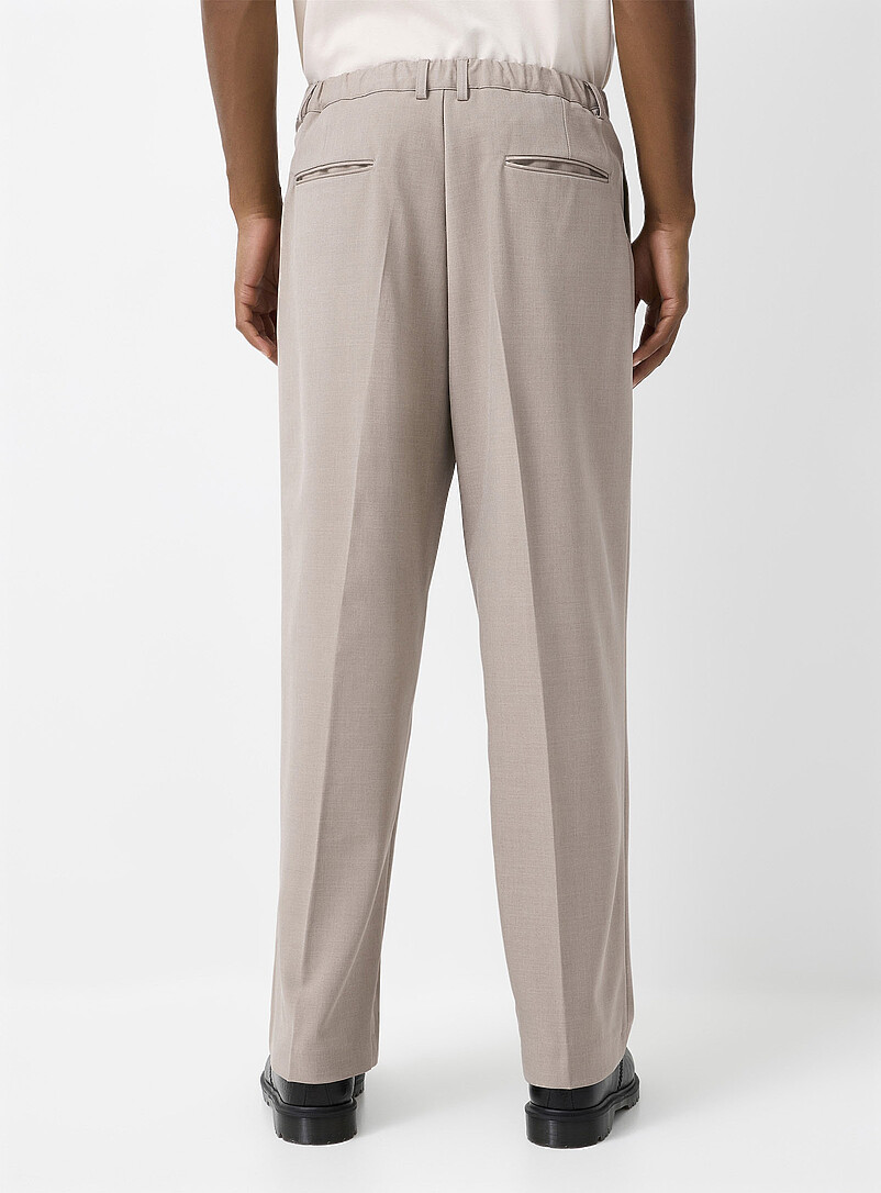 Le 31 Black Loose pleated comfort-waist pant <b>Imported from Seoul</b> for men