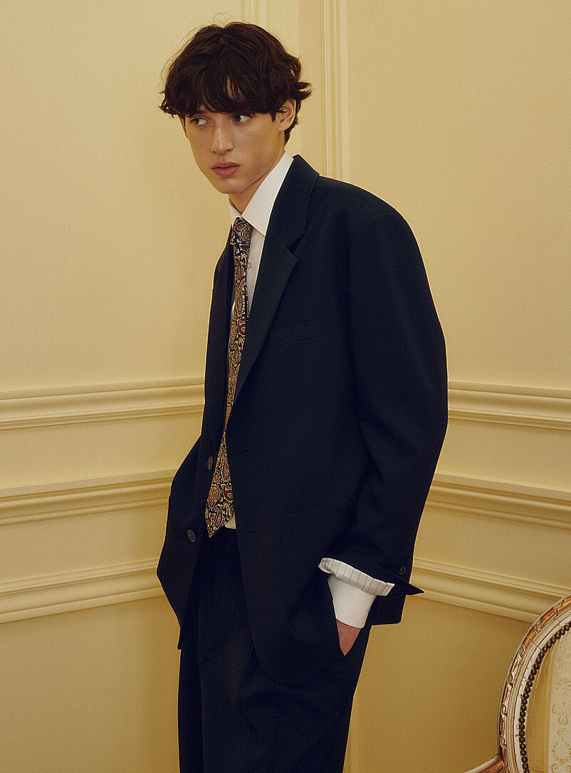 Oversized Solid-Colour Blazer Imported From Seoul