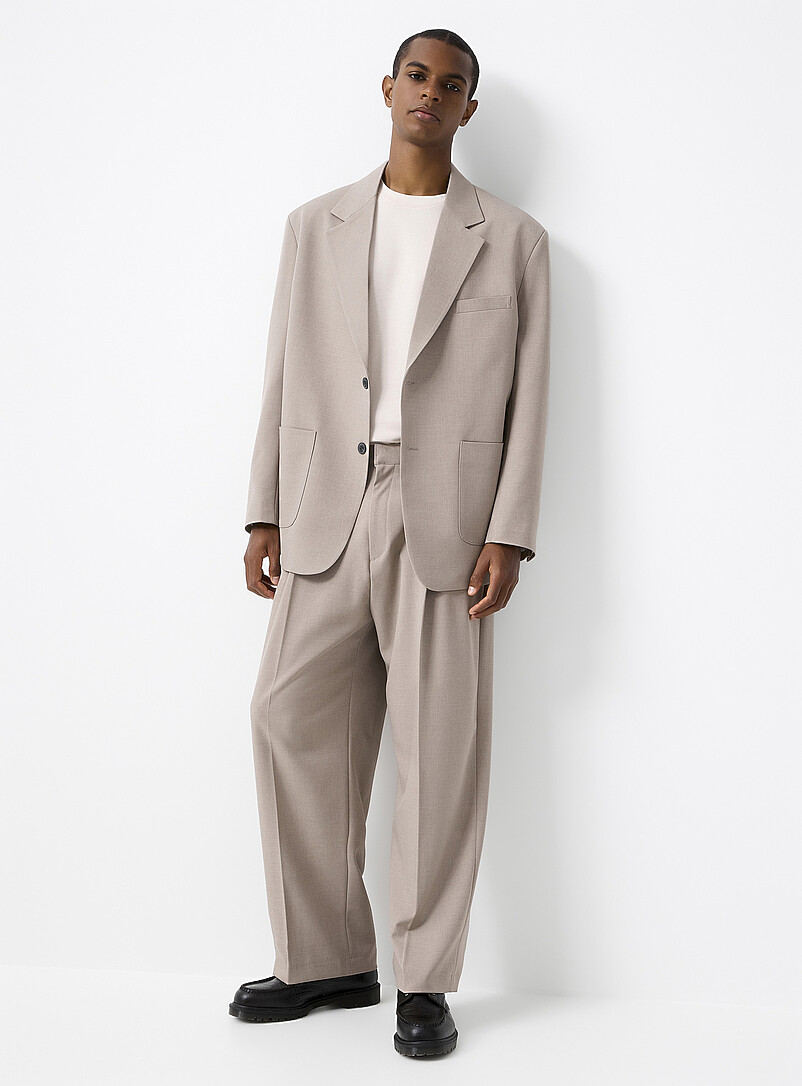 Loose Pleated Comfort-Waist Pant Imported From Seoul
