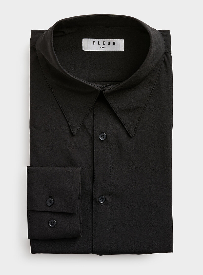 Long-point-collar shirt Standard fit Imported from Seoul product image (primary)