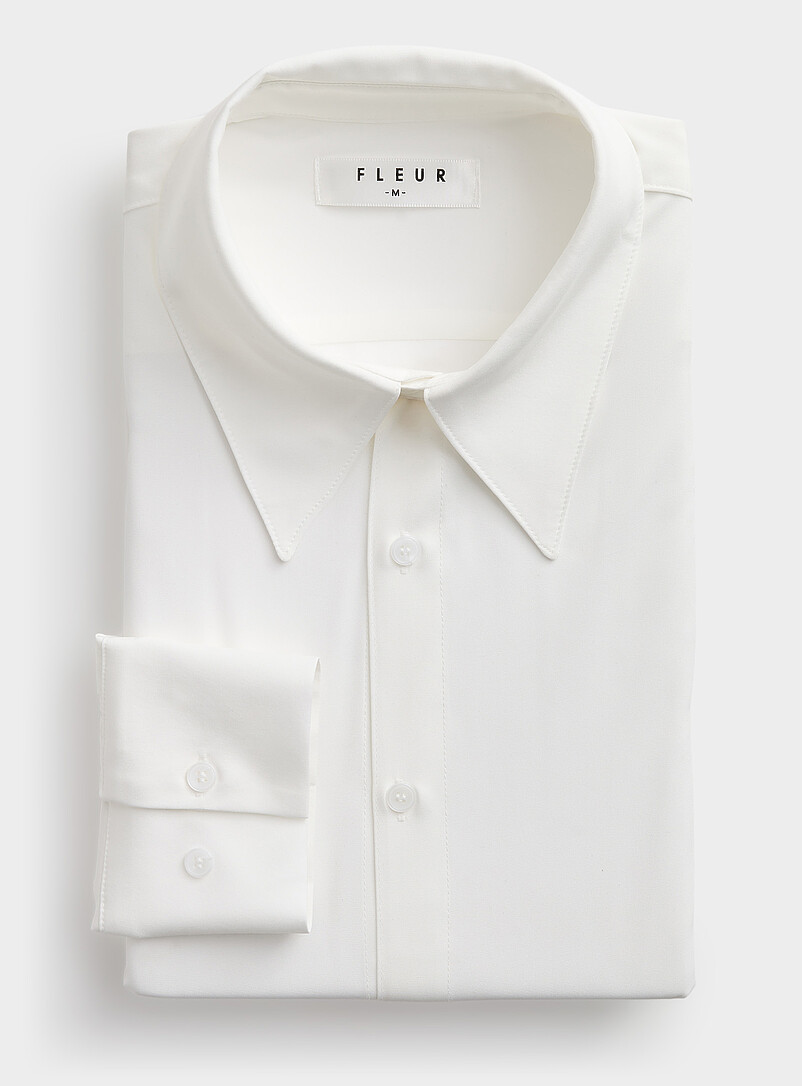 Long-Point-Collar Shirt Standard Fit Imported From Seoul