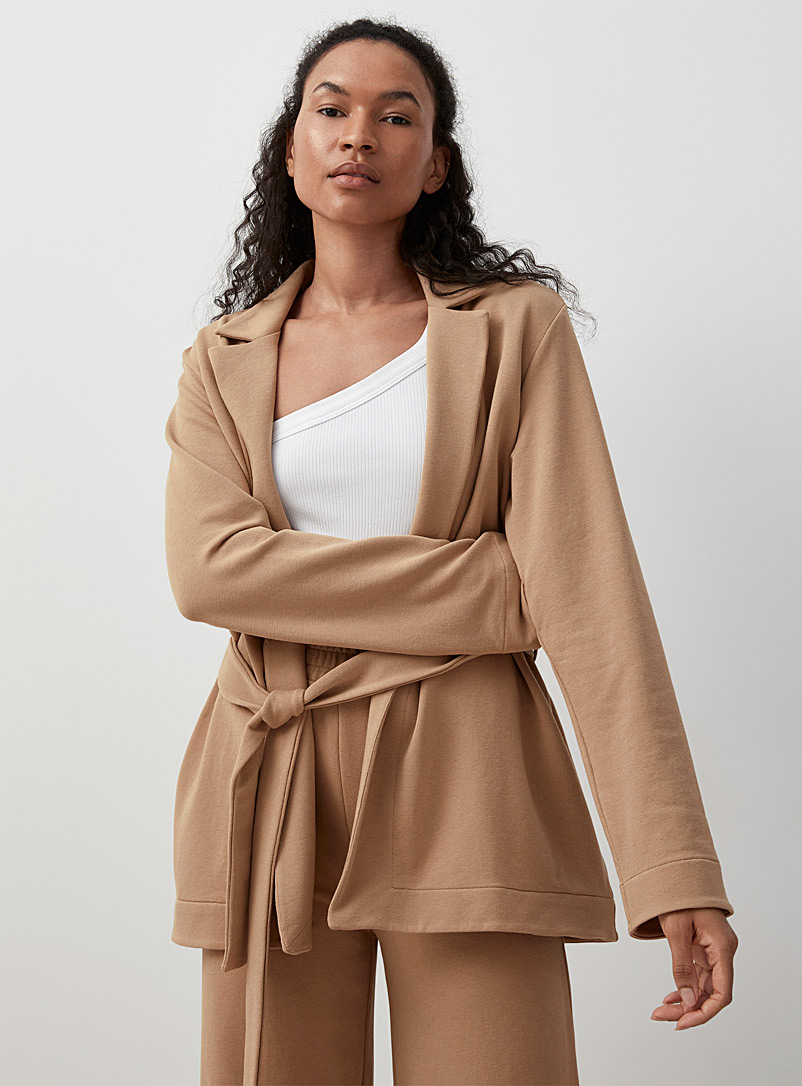 Skin Fawn Terry-lined lounge jacket for women
