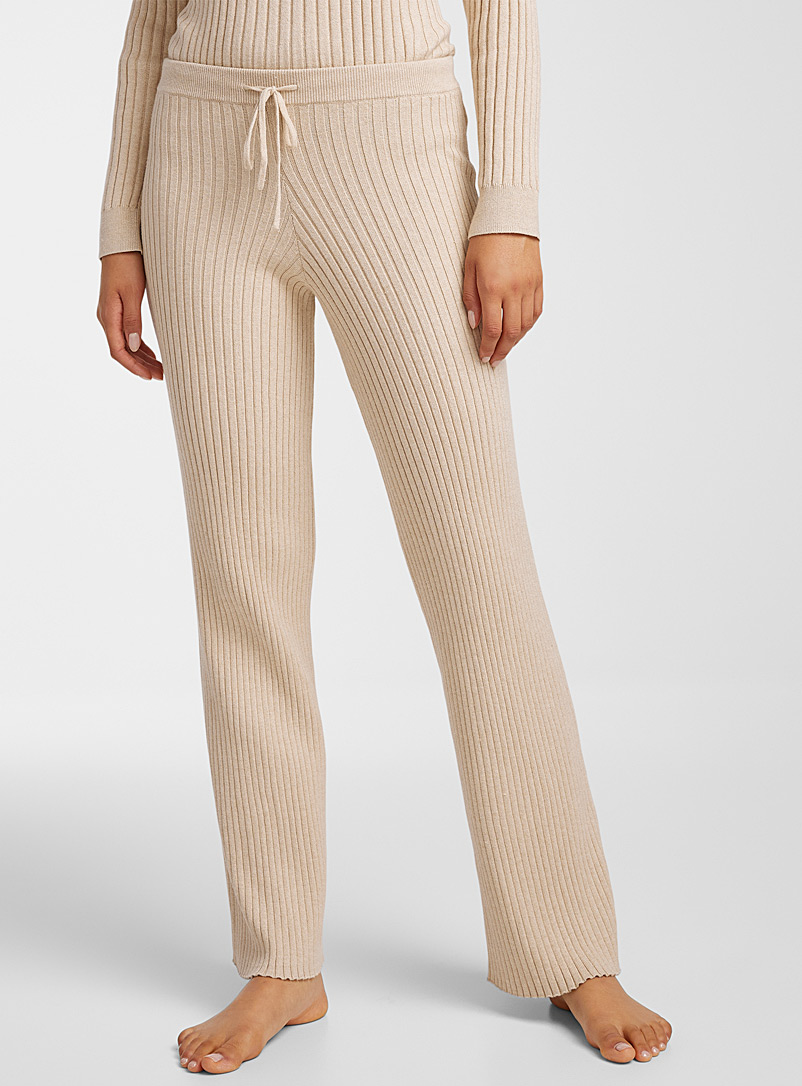 Skin Sand Generously ribbed pant for women