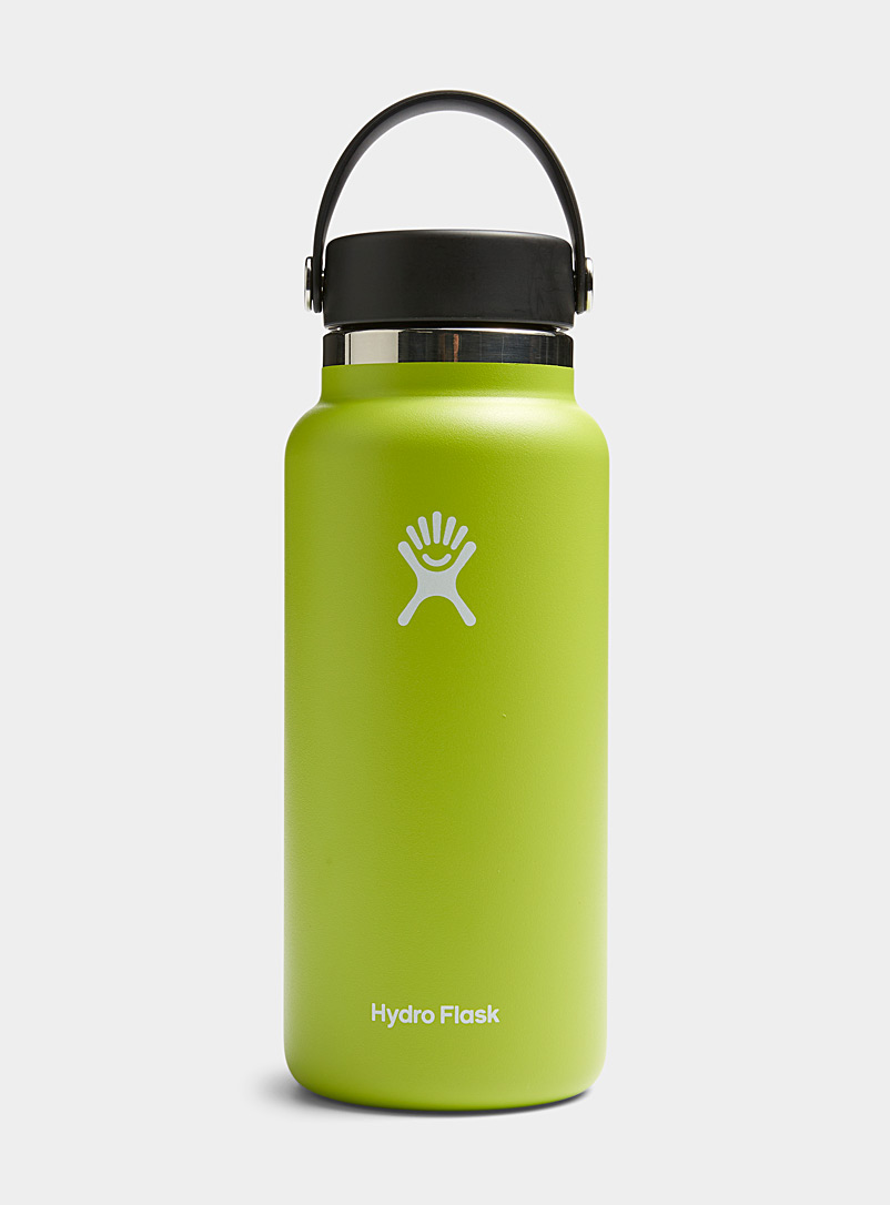 Hydro Flask: La bouteille isotherme large goulot Vert vif-irlandais-émerau pour femme