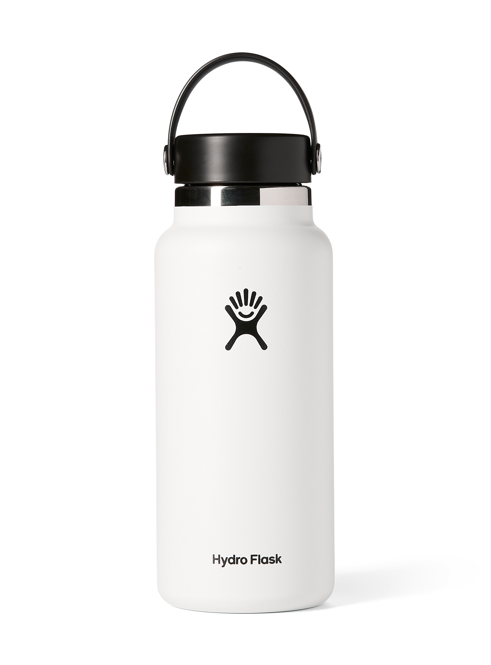 Hydro Flask Wide Mouth Insulated Bottle In White