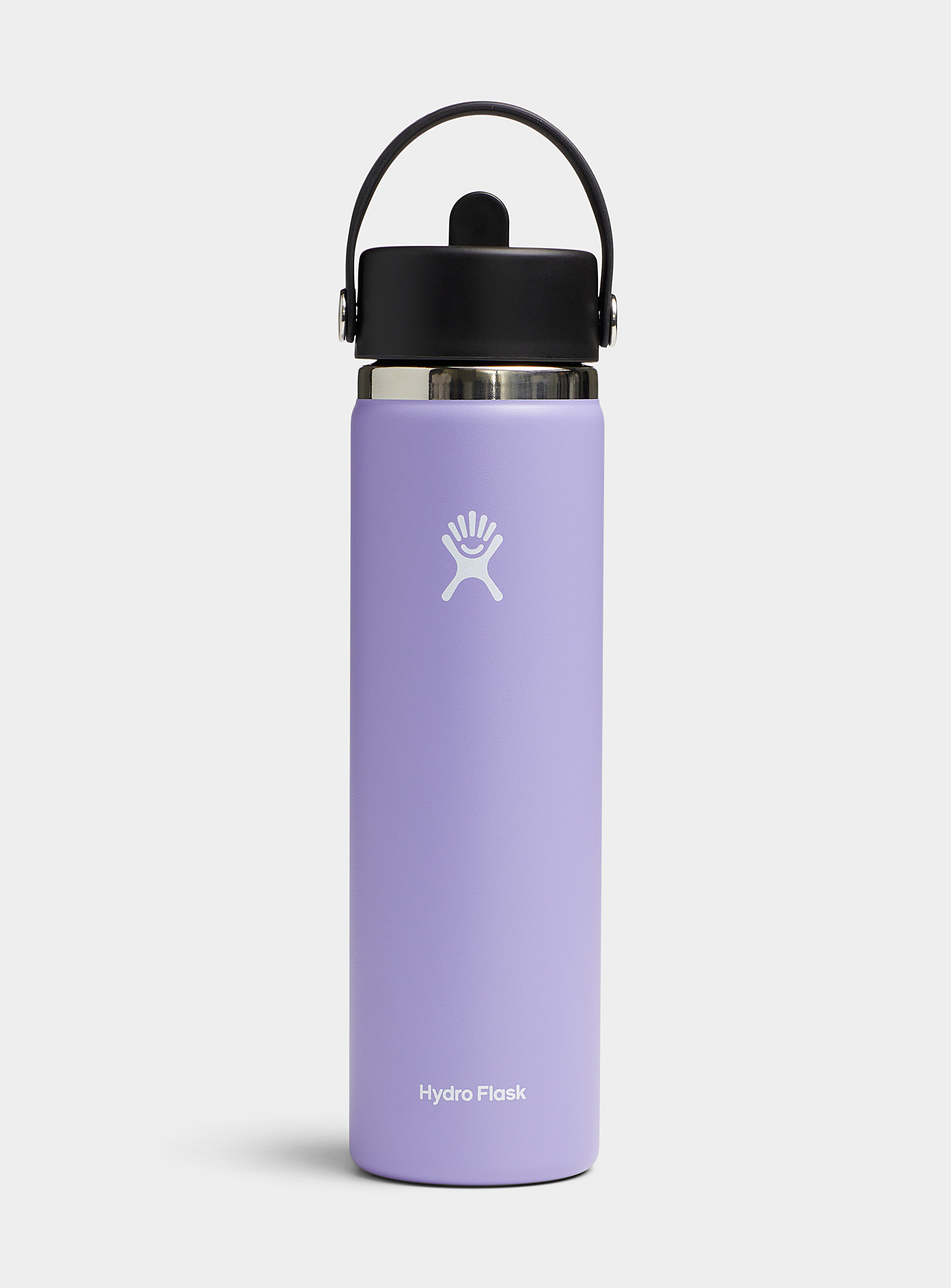 Hydro Flask Retractable Handle And Straw Insulated Bottle In Purple