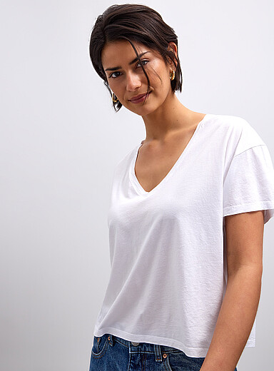 Ultra-soft cropped boxy tee