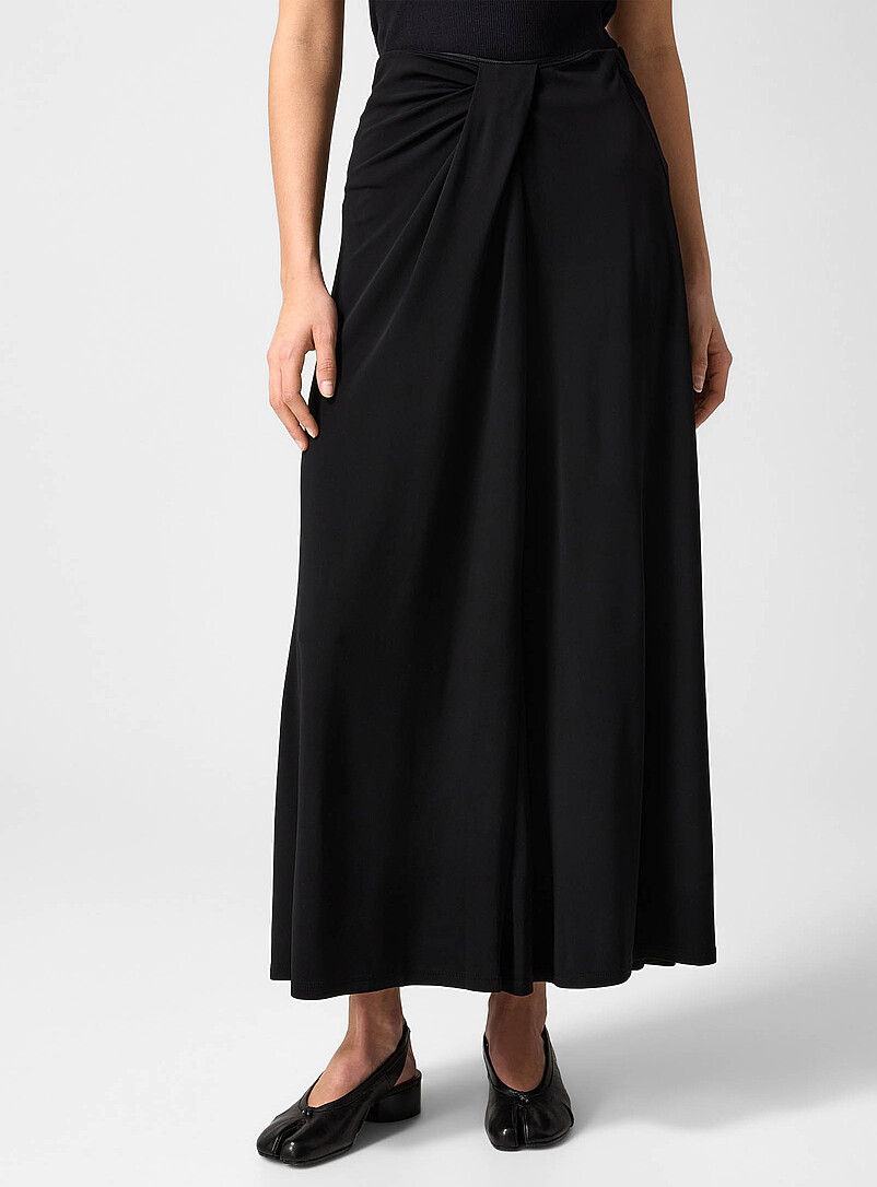 Flowing Draped Crepe Skirt product image 2