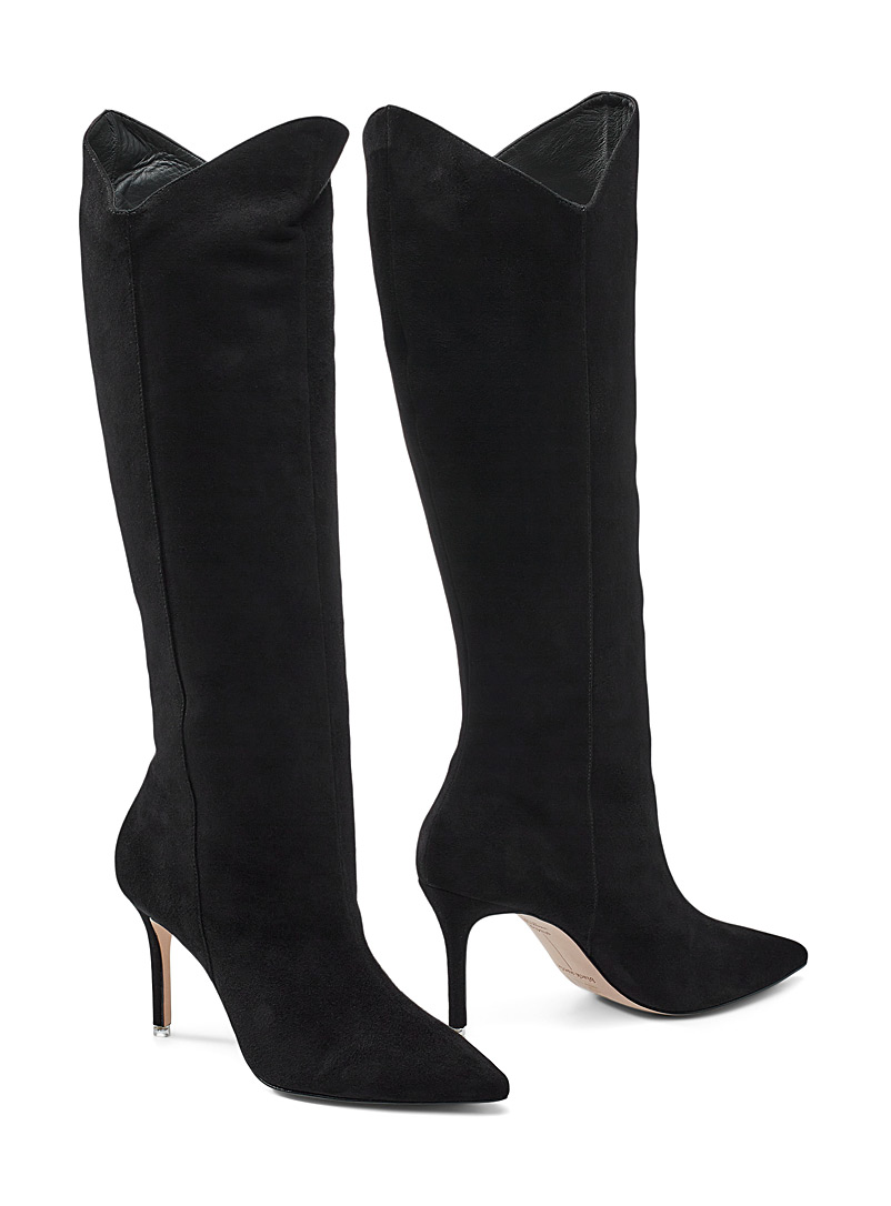 Black Suede Studio Black Gassia knee-high boots for women