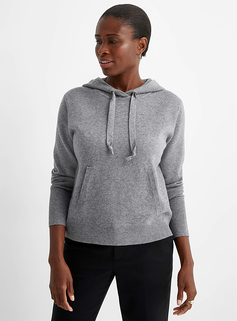 Contemporaine Charcoal Hoodie sweater for women