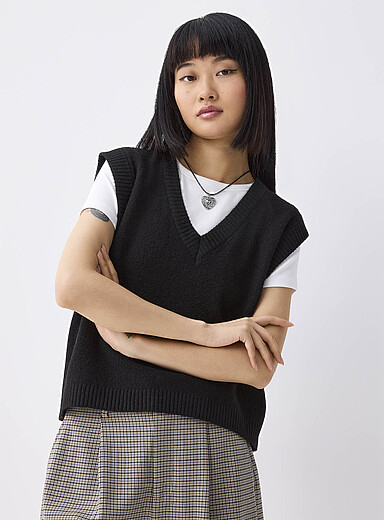 Soft knit V-neck sweater vest | Twik | Sweater Vests & Camis | Simons