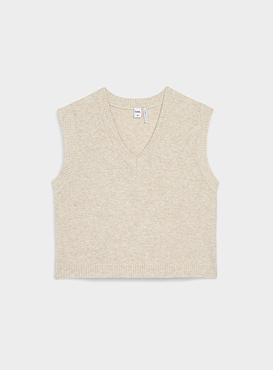 Soft knit V-neck sweater vest