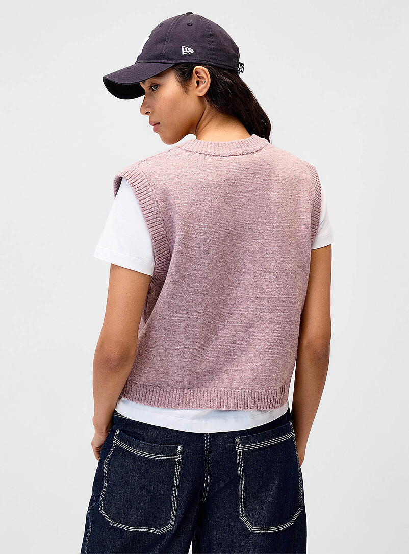 Soft knit V-neck sweater vest product image 3