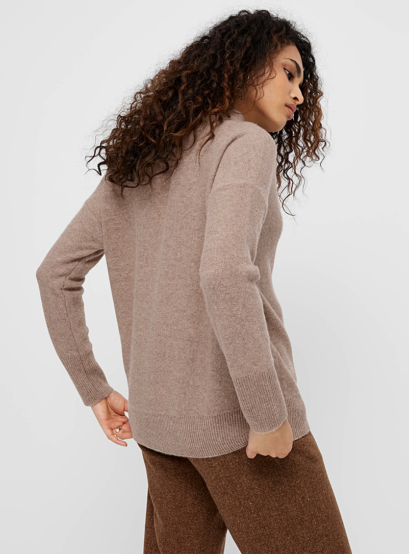 Vince Sand Pure cashmere mock-neck sweater for women