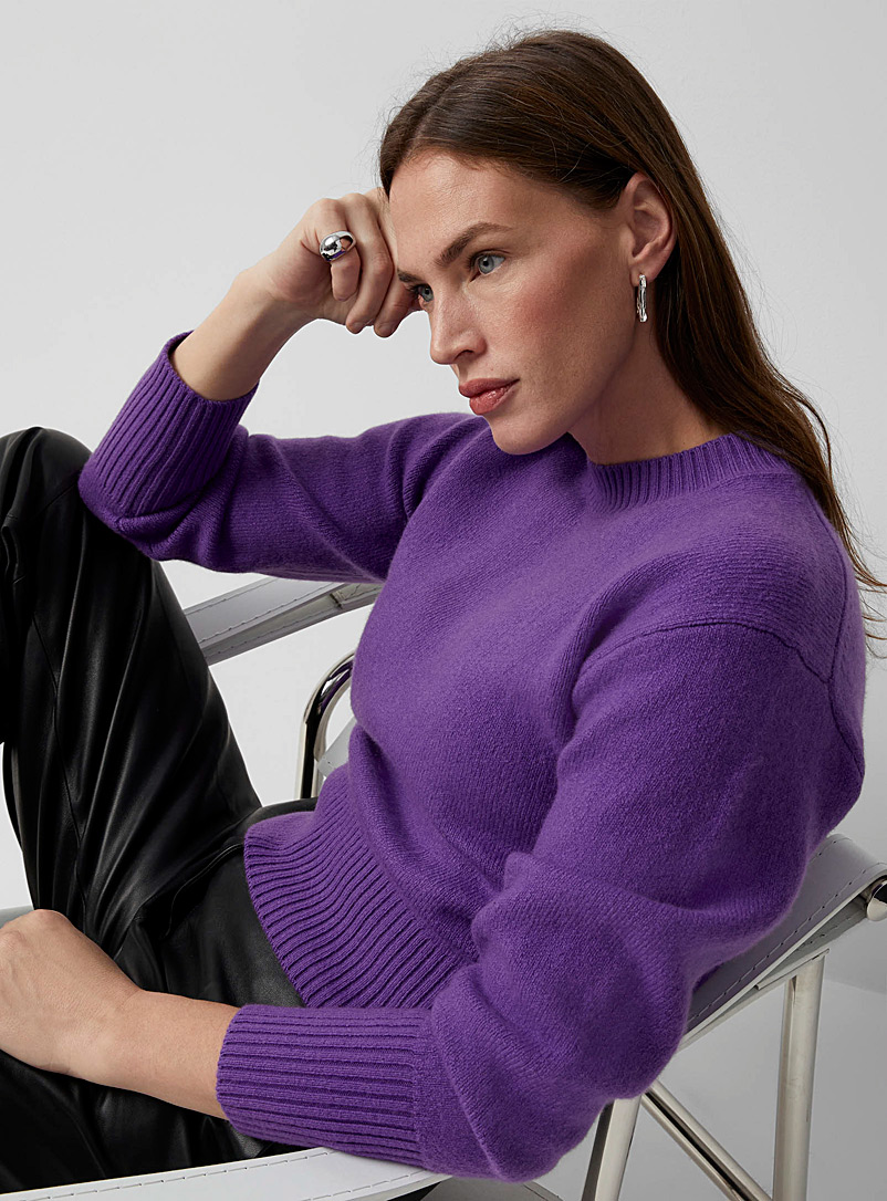 Vince Mauve Wool and cashmere purple sweater for women