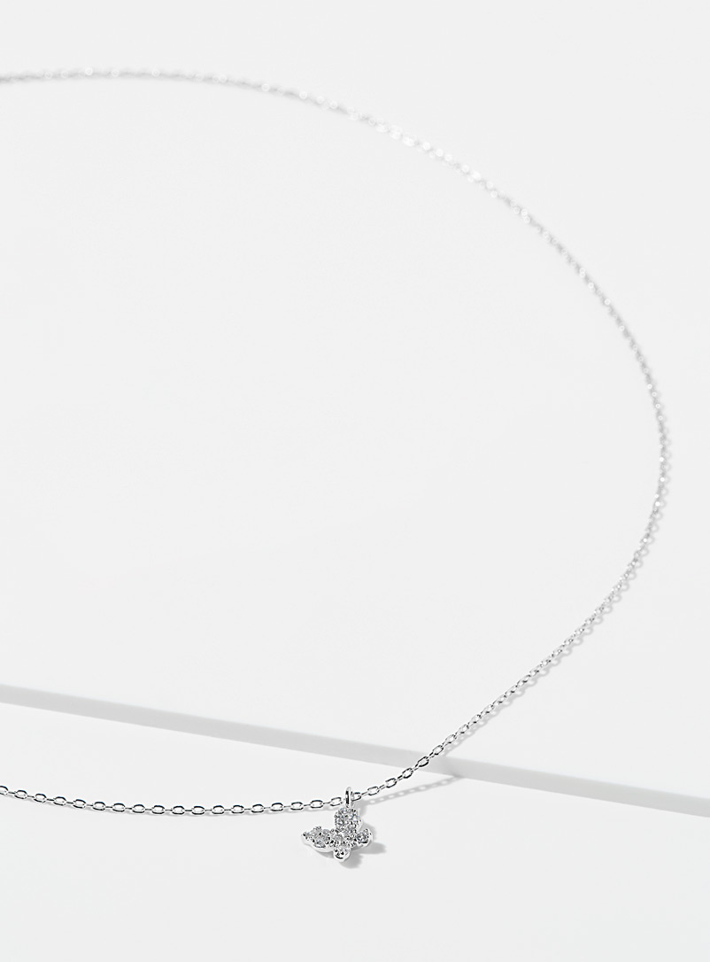 Simons Silver Little butterfly necklace for women