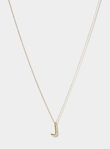 Golden letter necklace