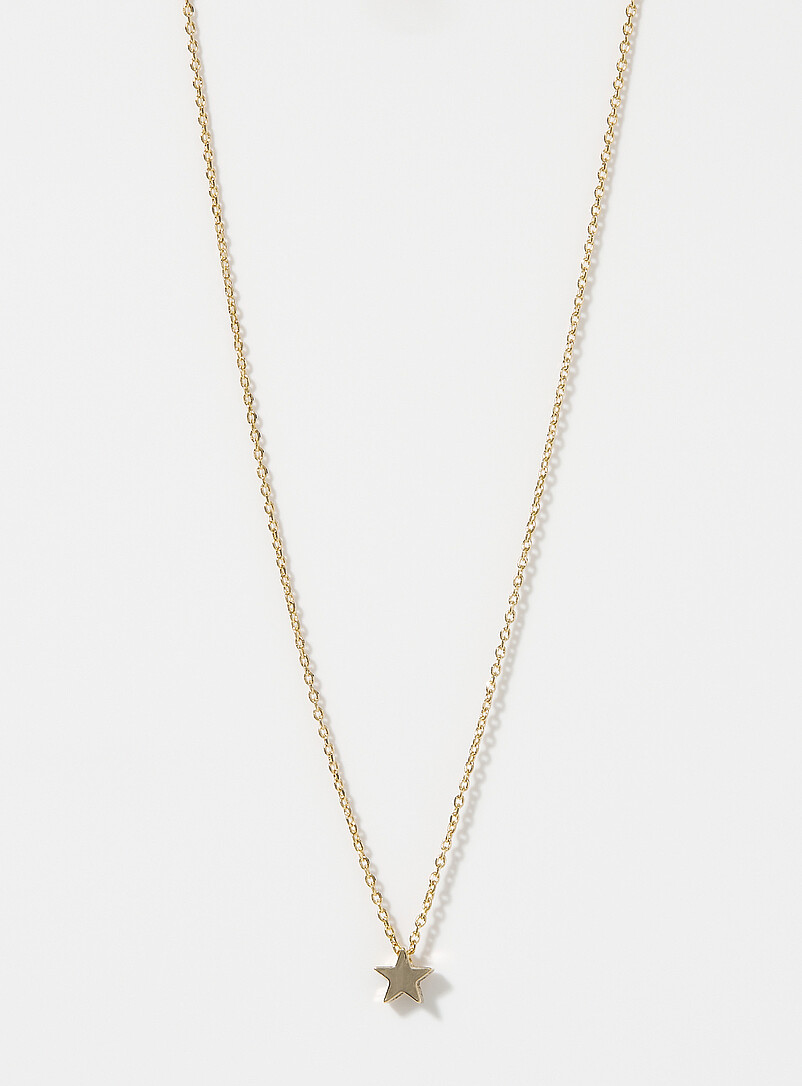 Star Chain Design Golden minimalist star chain | Simons | Shop Women's Necklaces Online ...