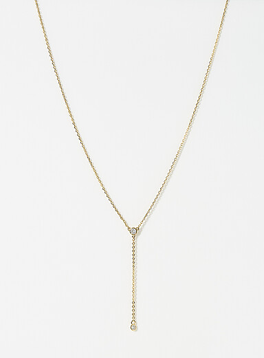 Round stone lariat chain