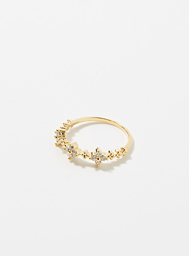 La bague petites fleurs cristallines