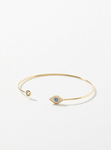 Le bracelet jonc ouvert mauvais oeil