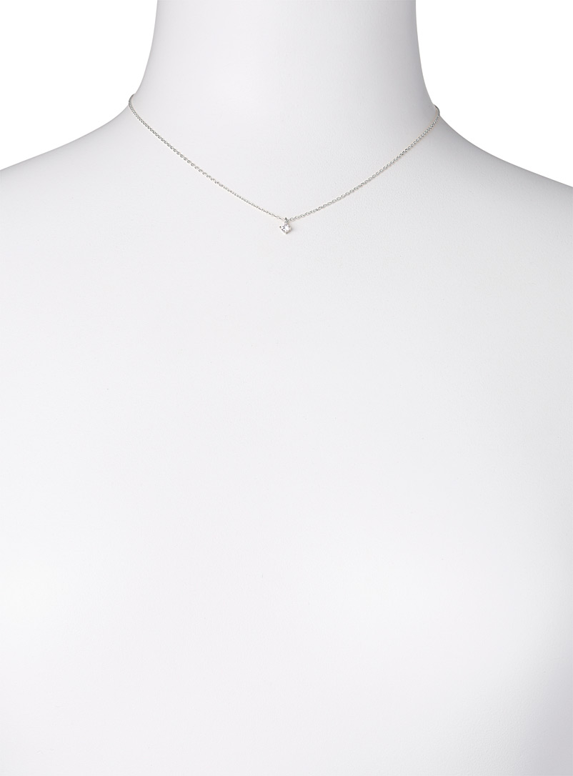 Small zirconia pendant necklace product image 2
