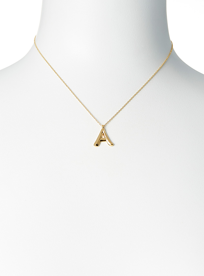 Golden letter necklace product image 2